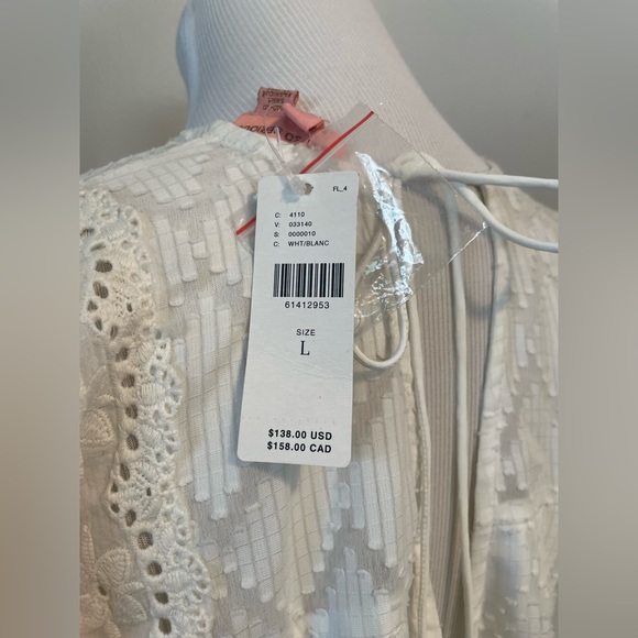 A Brand new with tags anthropologie white long sleeve ruffle crochet top - Picture 5 of 5